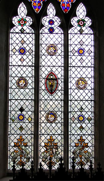 An example of 19th century leaded glass from a victorian church