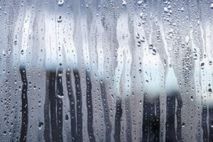 condensation on windows - condensation on a double glazed window with water runs