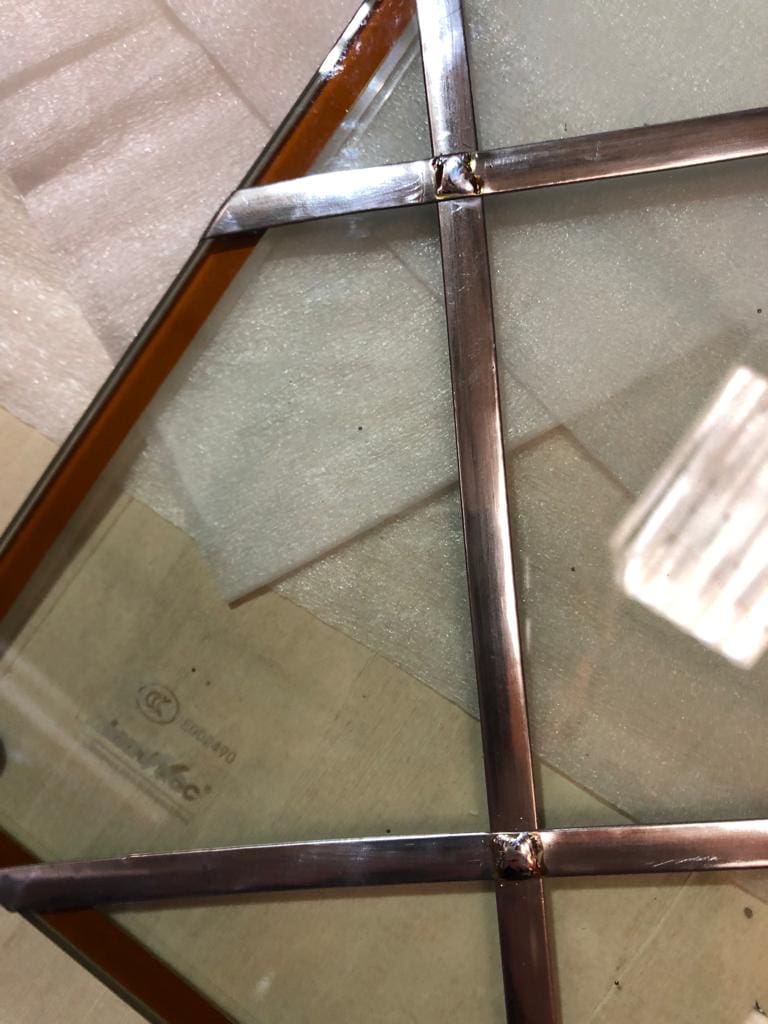 Modern Leaded Glass - vacuum glazing unit with soldered leadwork