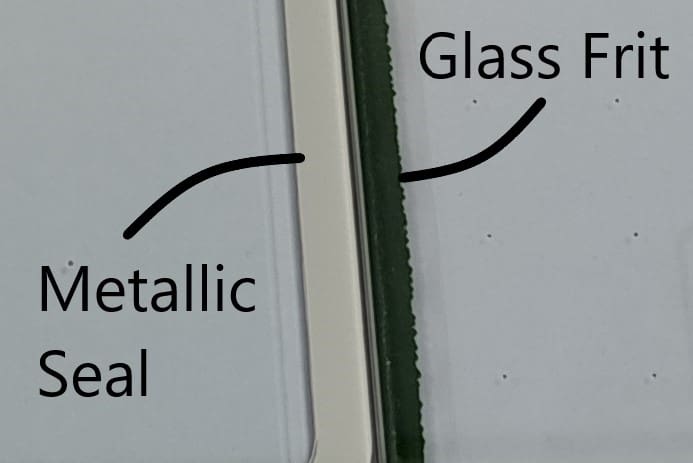 Glass frit vs Metallic edge seal in vacuum glazing