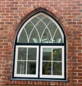 Arched top gothic windows with LandVac